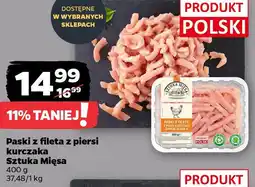 Netto Paski z fileta z piersi kurczaka Sztuka Mięsa oferta