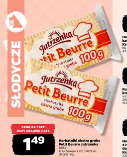 Netto Herbatniki ekstra grube Petit Beurre Jutrzenka oferta