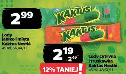 Netto Lody jabłko i mięta Kaktus Nestlé itp. oferta