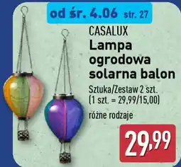 ALDI Casalux lampa ogrodowa solarna balon oferta