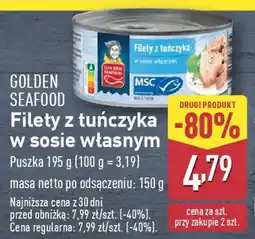 ALDI Golden seafood filety z tuńczyka w sosie własnym oferta