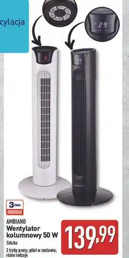 ALDI Wentylator 50w z pilotem Ambiano oferta