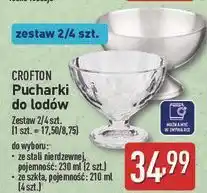 ALDI Pucharki do lodów 210 ml Crofton oferta