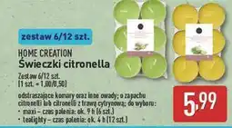 ALDI Świeczki zapachowe citronella Home Creation oferta