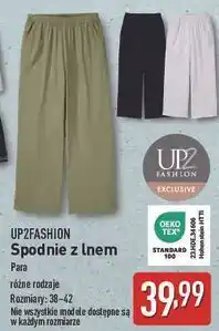 ALDI Spodnie z lnem damskie 38-42 Up2Fashion oferta