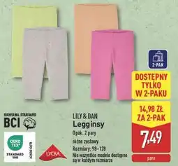 ALDI Legginsy 92-128 Lily & Dan oferta