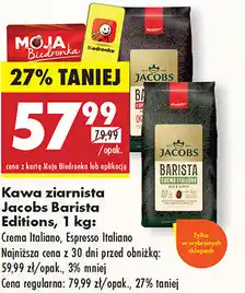 Biedronka Kawa ziarnista Jacobs Barista Editions 1kg oferta