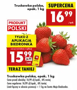 Biedronka Truskawka polska 1kg oferta