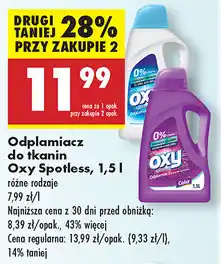 Biedronka Odplamiacz do tkanin Oxy Spotless oferta