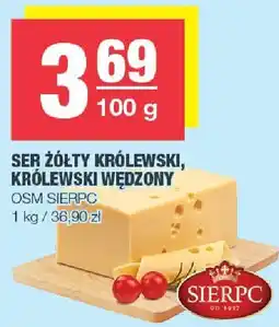 Spar Ser żółty Królewski wędzony OSM Sierpc 100g oferta