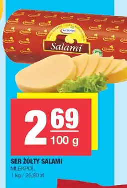 Spar Ser żółty Salami Mlekpol 100g oferta