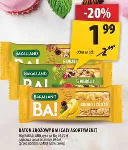 Arhelan Baton zbożowy BA! (cały asortyment) Bakalland oferta
