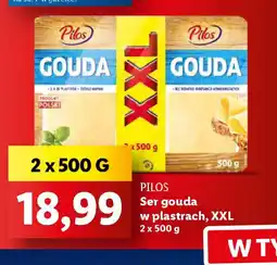 Lidl Ser gouda w plastrach Pilos oferta