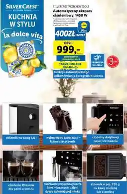 Lidl SilverCrest Kitchen Tools Automatyczny ekspres ciśnieniowy, 1450 W oferta