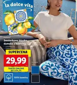 Lidl Sweterkowa bluzka damska z bawełny oferta