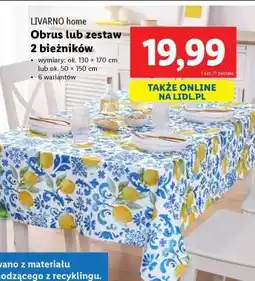 Lidl LIVARNO home Obrus lub zestaw 2 bieżników oferta