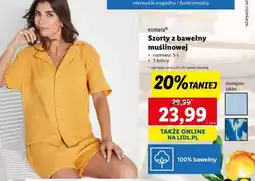 Lidl Szorty z bawełny muślinowej oferta