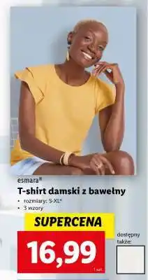 Lidl T-shirt damski z bawełny oferta