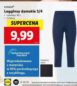 Lidl Legginsy damskie 3/4 oferta