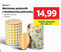 Lidl Metalowy pojemnik z bambusową pokrywką oferta