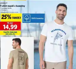Lidl LIVERGY T-shirt męski z bawełny oferta
