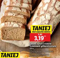 Lidl Chleb żytni z niskim indeksem glikemicznym oferta