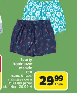Carrefour Szorty kąpielowe męskie TEX oferta