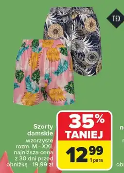 Carrefour Szorty damskie TEX oferta