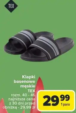 Carrefour Klapki basenowe TEX oferta