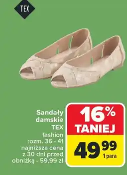Carrefour Sandały damskie TEX oferta