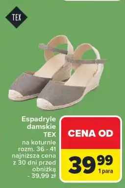 Carrefour Espadryle damskie oferta