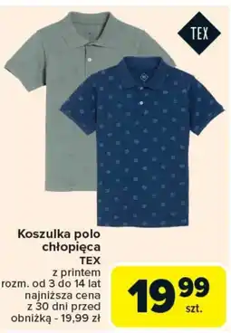 Carrefour Koszulka polo chłopięca TEX oferta