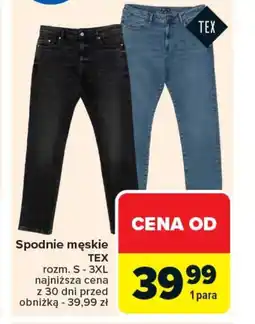 Carrefour Spodnie męskie TEX oferta