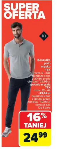 Carrefour Koszulka polo męska TEX oferta