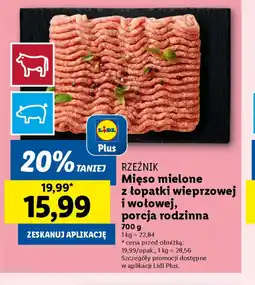 Lidl Mięso mielone z łopatki wieprzowej i wołowej oferta