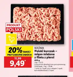 Lidl Rzeźnik Polski kurczakmięso mielone z fileta z piersi oferta