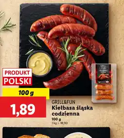 Lidl Kiełbasa śląska codzienna Grill&Fun oferta