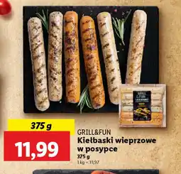 Lidl Kiełbaski wieprzowe w posypce Grill&Fun oferta