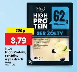 Lidl Ser żółty w plastrach Pilos High Protein oferta