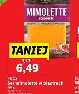 Lidl Ser mimolette w plastrach Pilos oferta