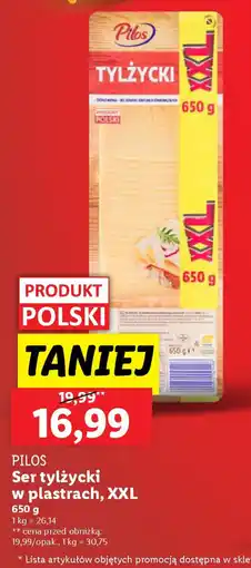 Lidl Ser tylżycki w plastrach Pilos oferta