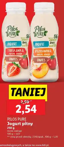 Lidl Jogurt pitny Pilos Pure oferta