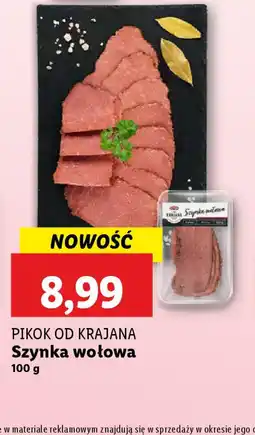 Lidl Szynka wołowa Pikok od Krajana oferta