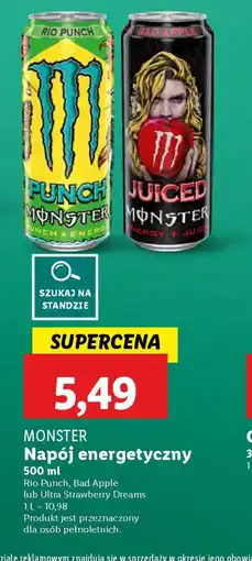 Lidl Napój energetyczny Monster oferta
