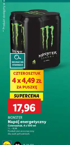 Lidl Napój energetyczny Monster oferta