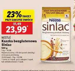 Lidl Kaszka bezglutenowa Sinlac Nestle oferta