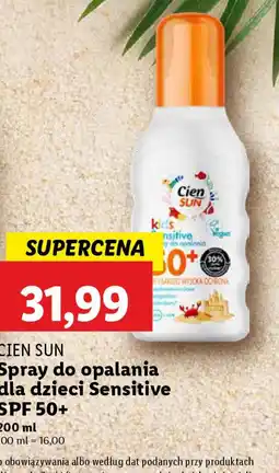Lidl Cien Sun Spray do opalania dla dzieci Sensitive oferta