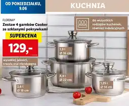 Lidl Zestaw garnków cooker 4.4 l + 2.6 1.9 1.25 Florina (Florentyna) oferta
