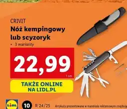 Lidl Nóż kempingowy Crivit oferta