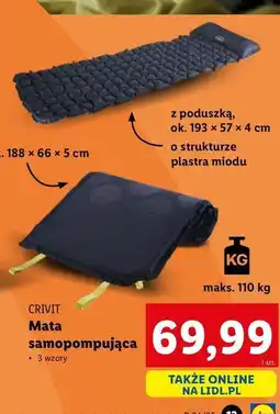 Lidl Mata samopompująca sie Crivit oferta